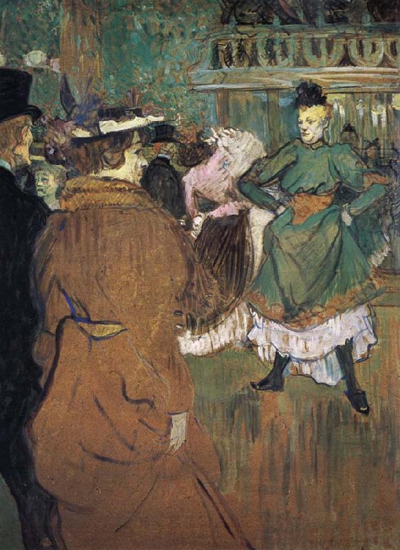 Le Depart du Qua drille au Moulin Rouge, Henri  Toulouse-Lautrec
